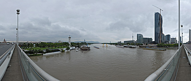 Hochwasser 2013 Reichsbr&uuml;cke
